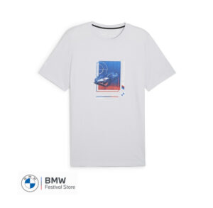 BMW M Motorsport Car Graphic Tee Men- White, XL