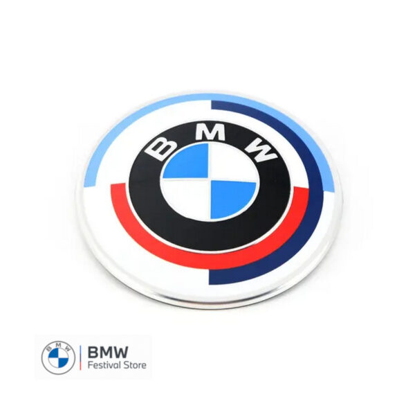 51148087189 Genuine Badge 50th Anniversary M Heritage Edition Roundel - Diameter 82mm - F39 X2, G02 X4, F98 X4M