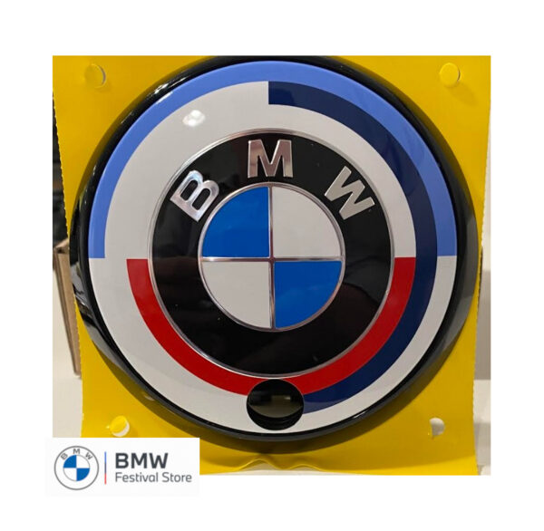 51148087199 Genuine Badge 50th Anniversary M Heritage Edition Roundel - Diameter 82mm - G22 4 series, G82 M4